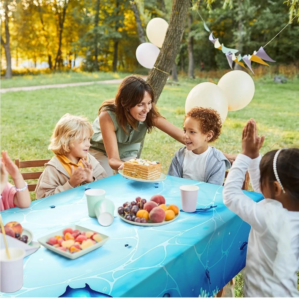 Ocean Blue Party Tablecloth Cheerland Under The Sea Party